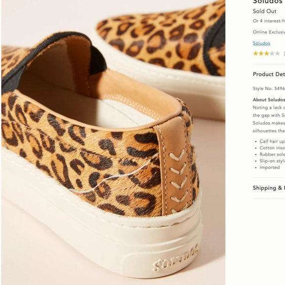 Soludos Leopard Bondi Platform Sneaker Flats 10 41 - Picture 6 of 10